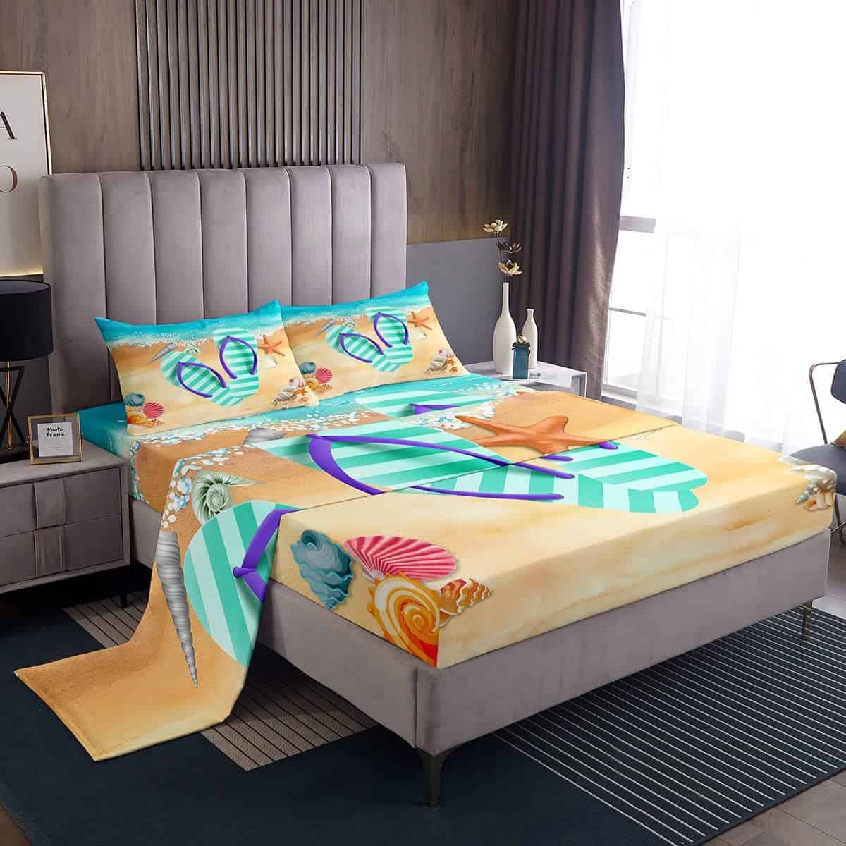 Juego de Sábanas Homewish Flip Flop para Niños Niñas Rayas