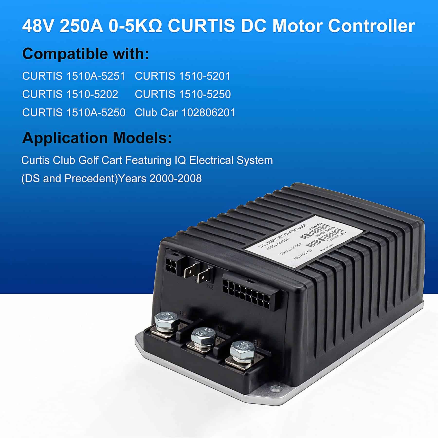 Controlador de Motor 48V 250A 0-5kΩ 1510A-5251 para Carro - Imagen 3