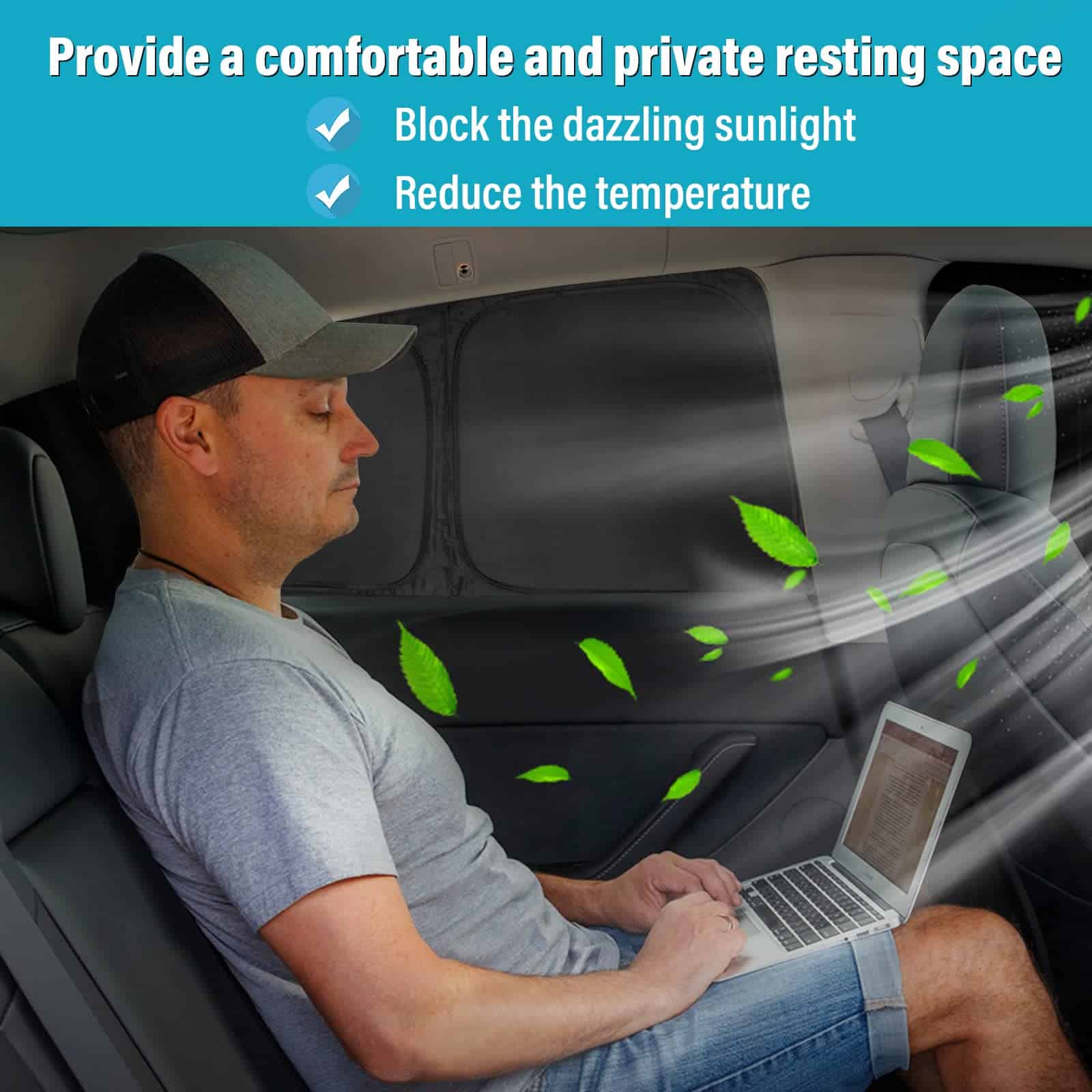 Parasol para ventana lateral para Tesla Model Y 2020-2023, - Imagen 5