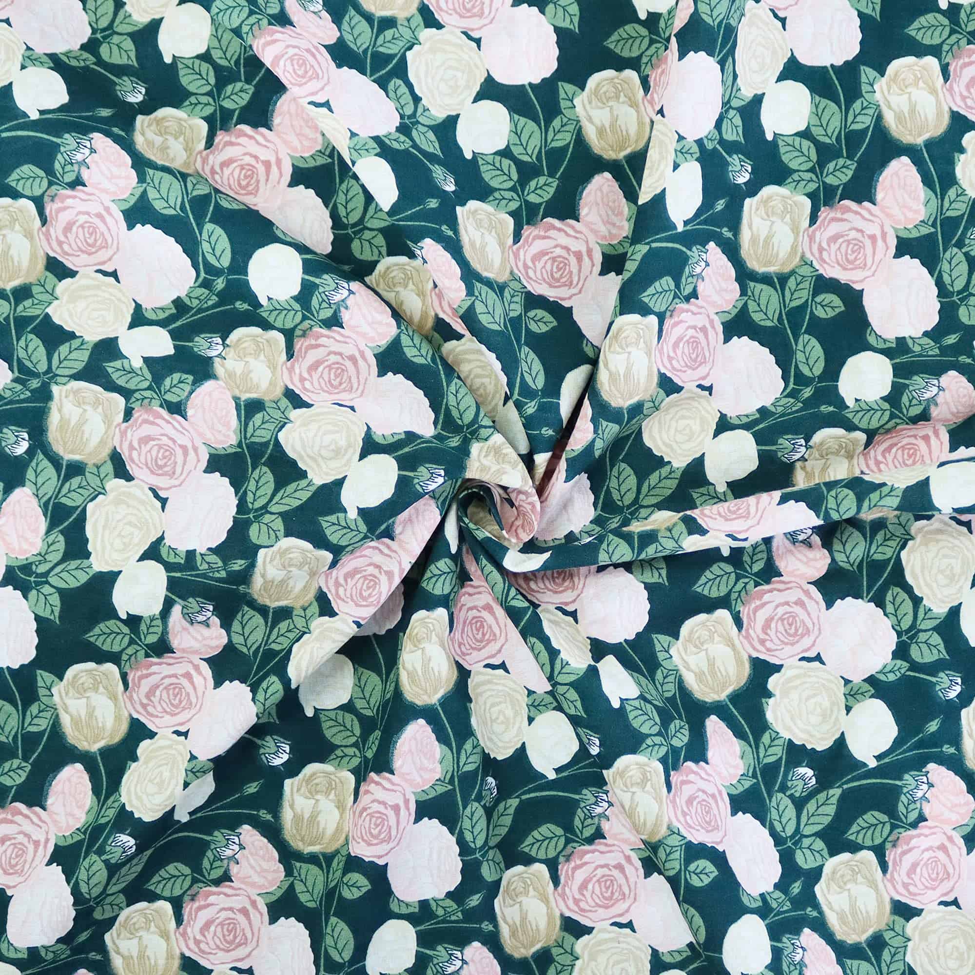 Juego de Ropa de Cama Vintage Damasco Rosas Gemelas 3 - Imagen 7