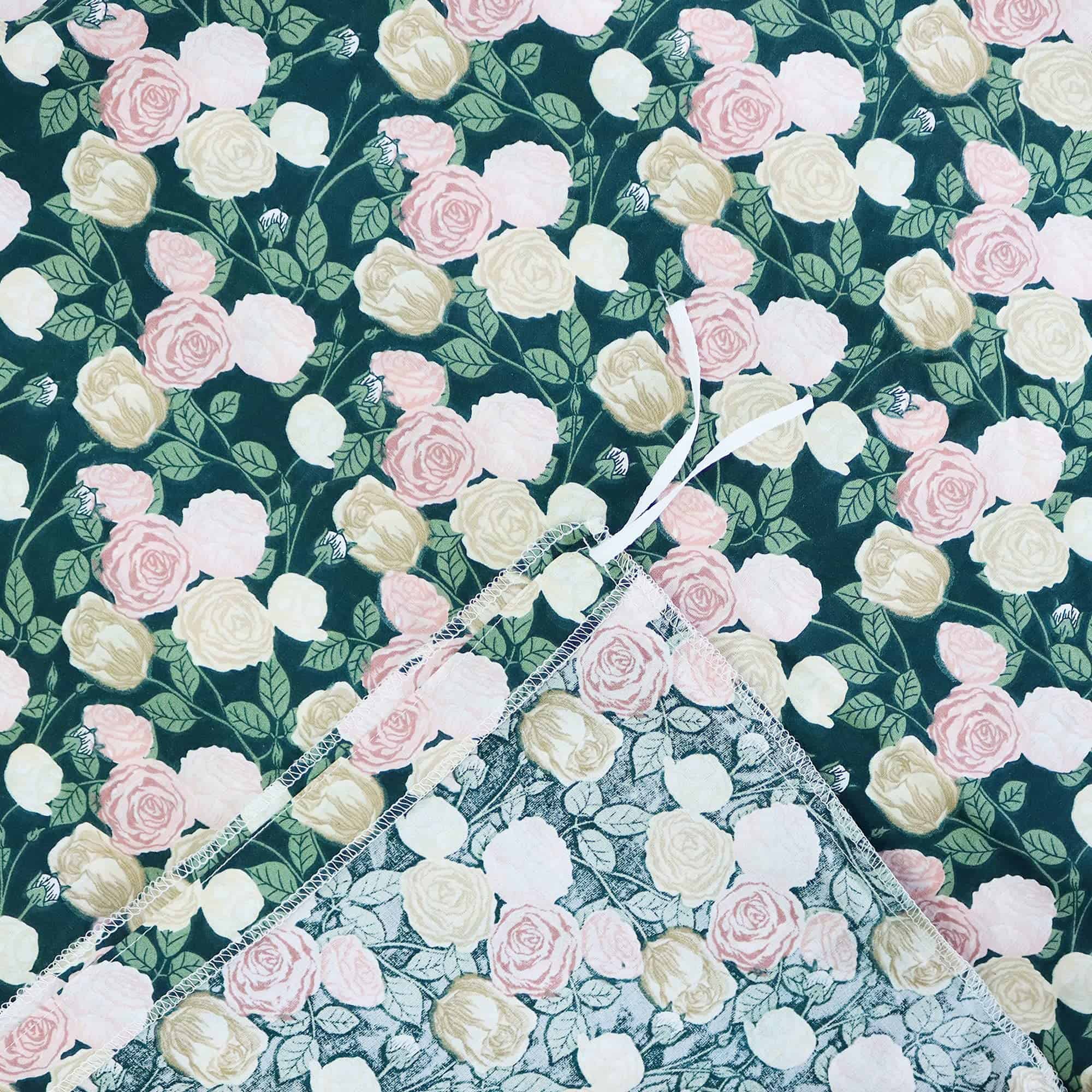 Juego de Ropa de Cama Vintage Damasco Rosas Gemelas 3 - Imagen 9