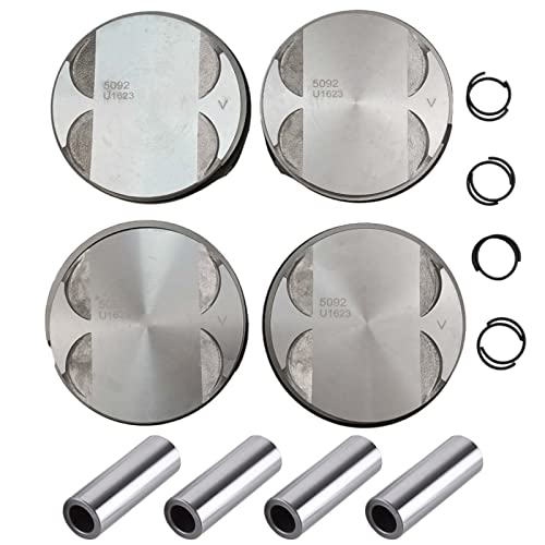 Juego de pistón y anillos de motor compatible con Bui-ck