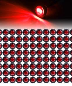 100 Pcs Mini Luces Indicadoras Laterales Redondas Rojas de