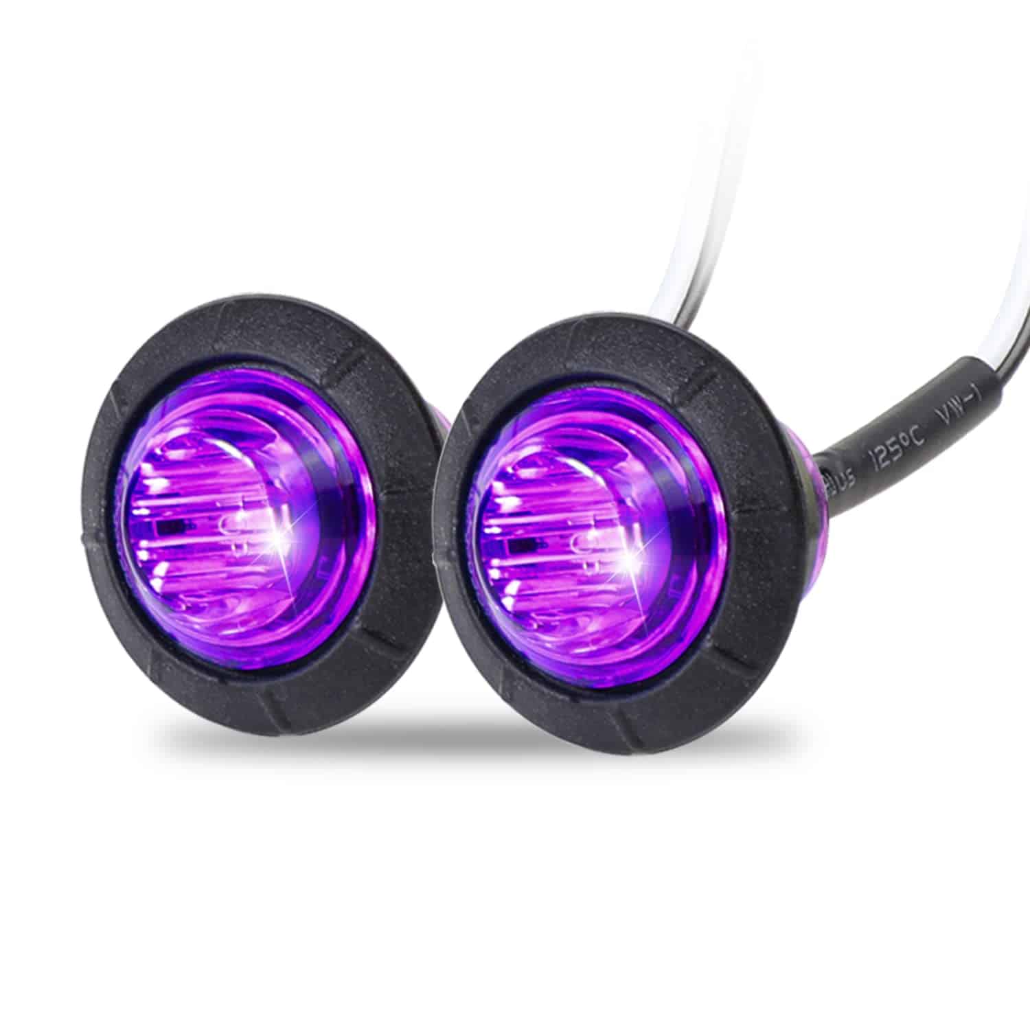 100 Pcs Luces Marcadoras Laterales de Botón Púrpuras de 3/4 - Imagen 7