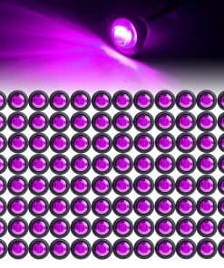 100 Pcs Luces Marcadoras Laterales de Botón Púrpuras de 3/4