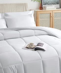 TAIMIT Juego de Edredón Completo Blanco - 7 Piezas, Juegos