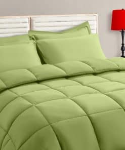 Juego de edredón California King en color verde salvia - 7