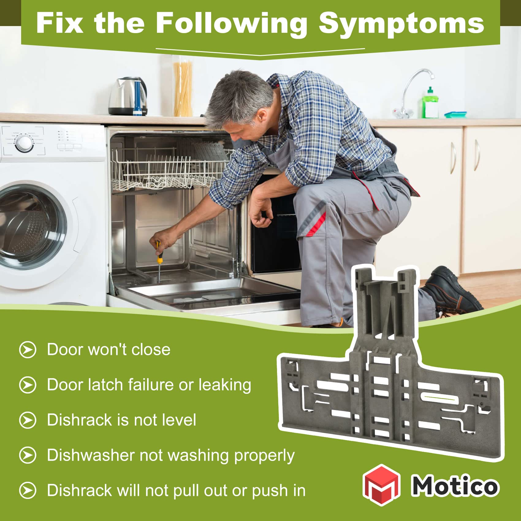 UPGRADE WPW10546503 W10546503 Ajustador de Rack Superior & - Imagen 5