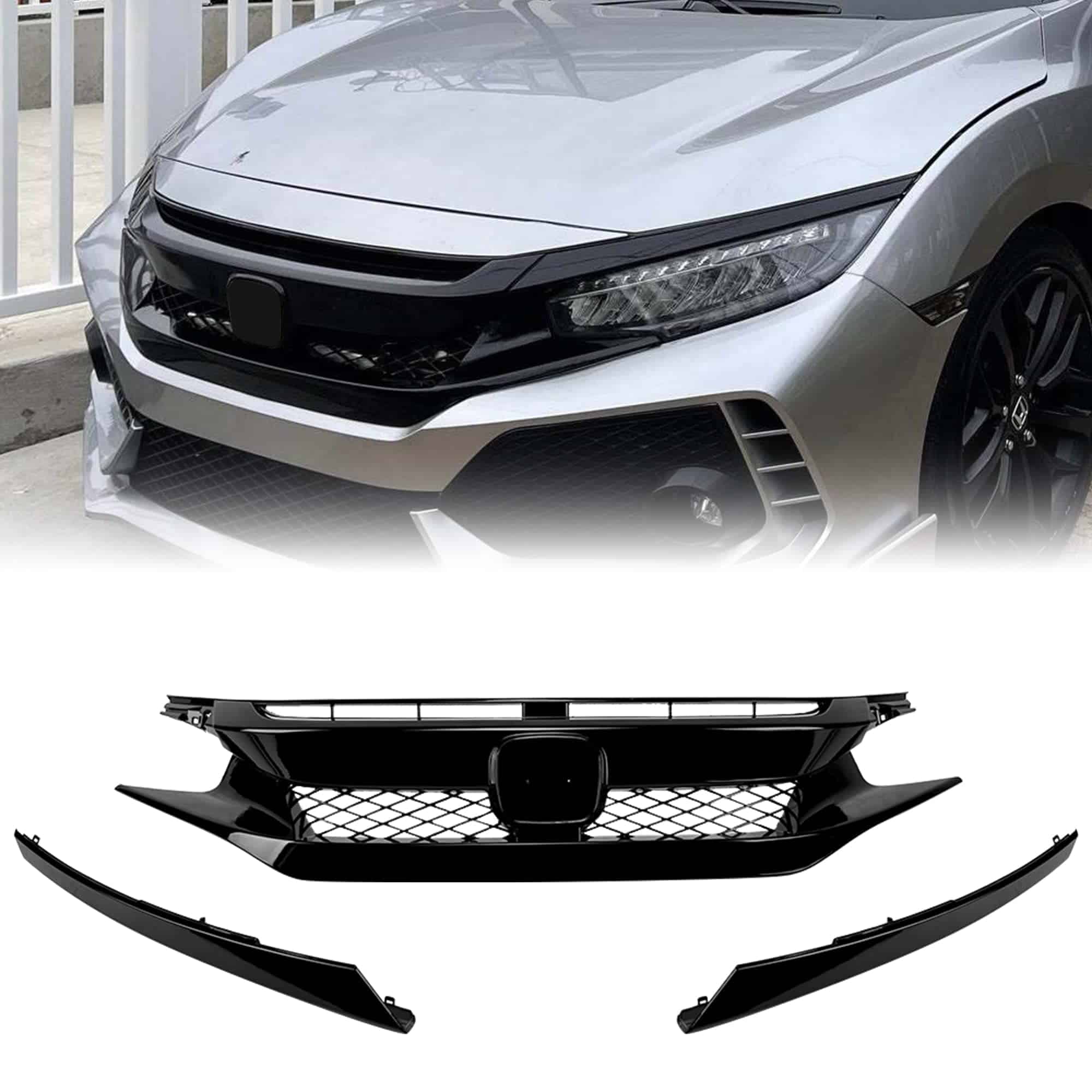 Parrilla Delantera Shopauto Compatible con Honda Civic