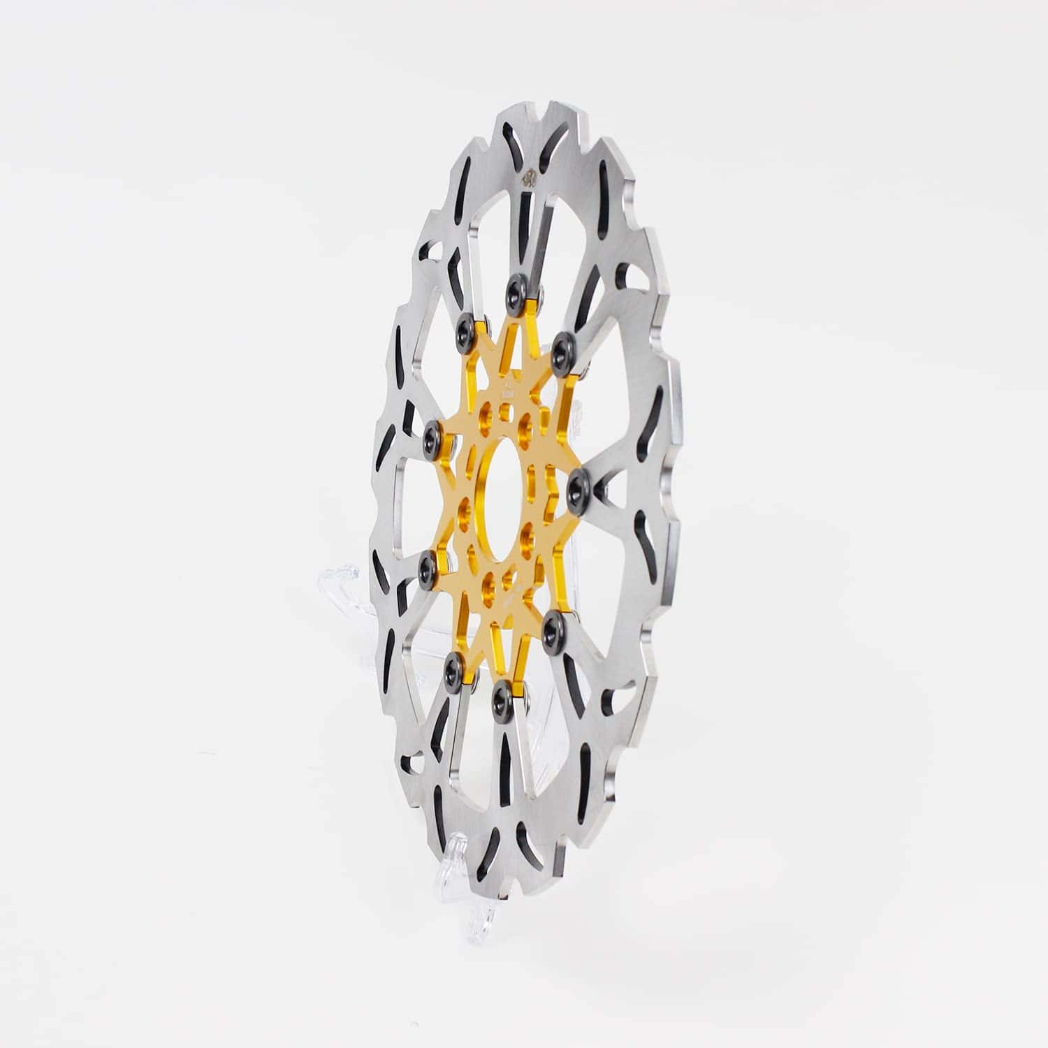 POWERJAMES 9 Spokes 14.0" Front Floating Orange Gold Brake - Imagen 5