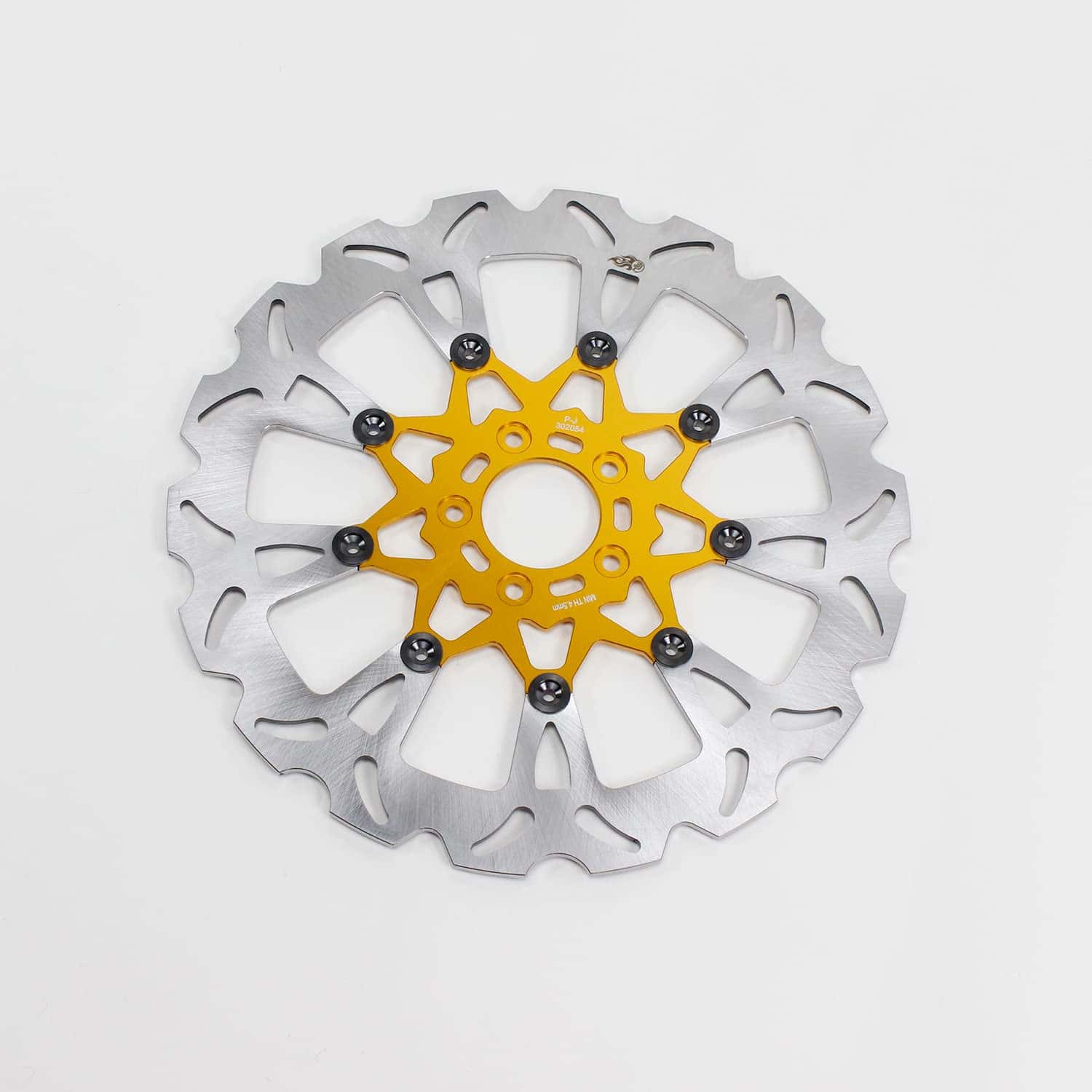 POWERJAMES 9 Spokes 14.0" Front Floating Orange Gold Brake - Imagen 6