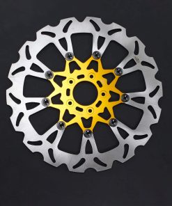 POWERJAMES 9 Spokes 14.0" Front Floating Orange Gold Brake