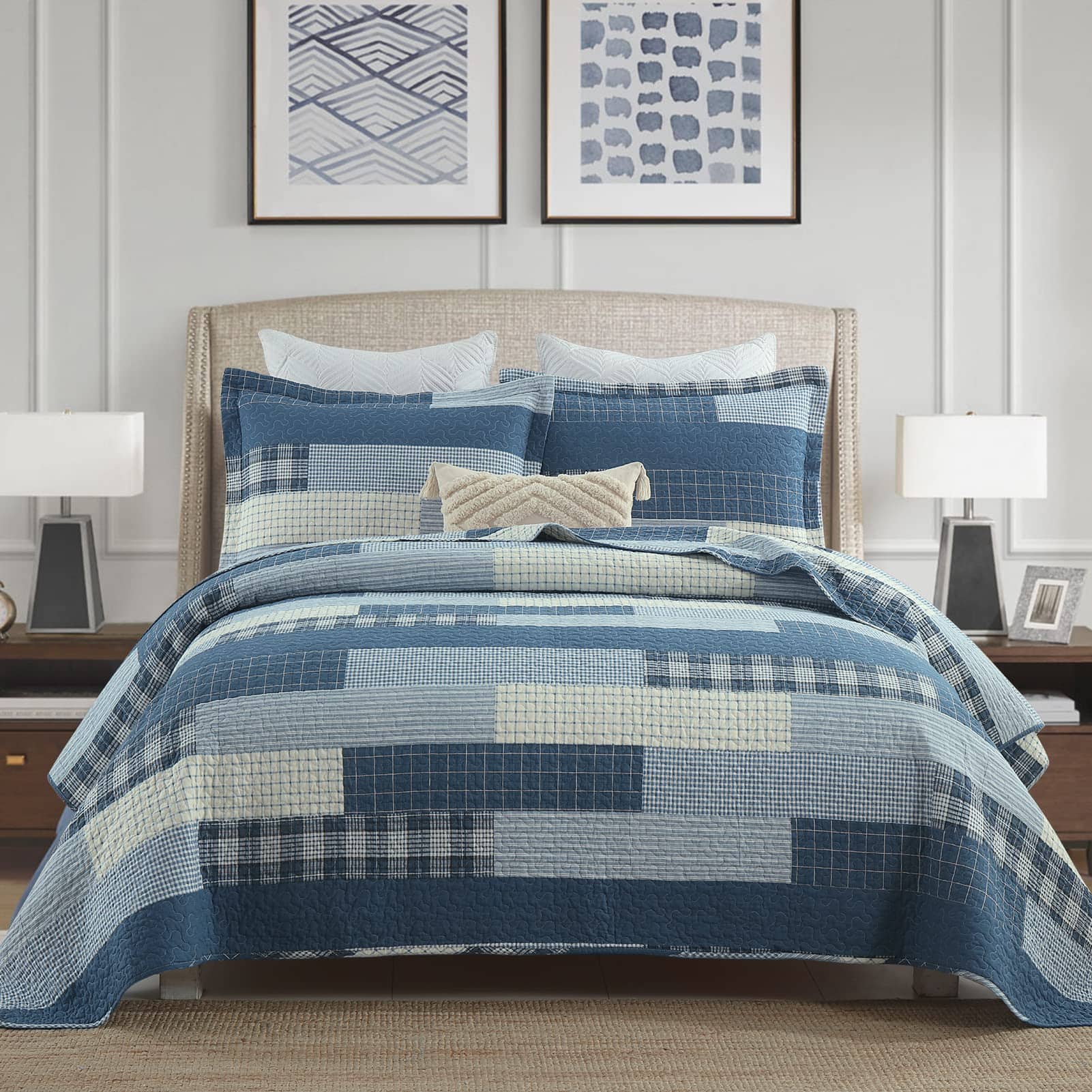 Juego de Edredón Queen Size de Algodón PERHOM - Set de