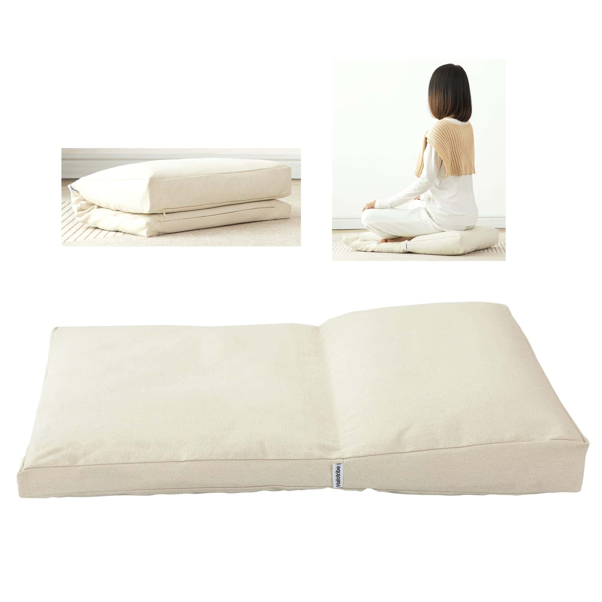 Cojín de Meditación Halotribe, Almohada de -Blanco