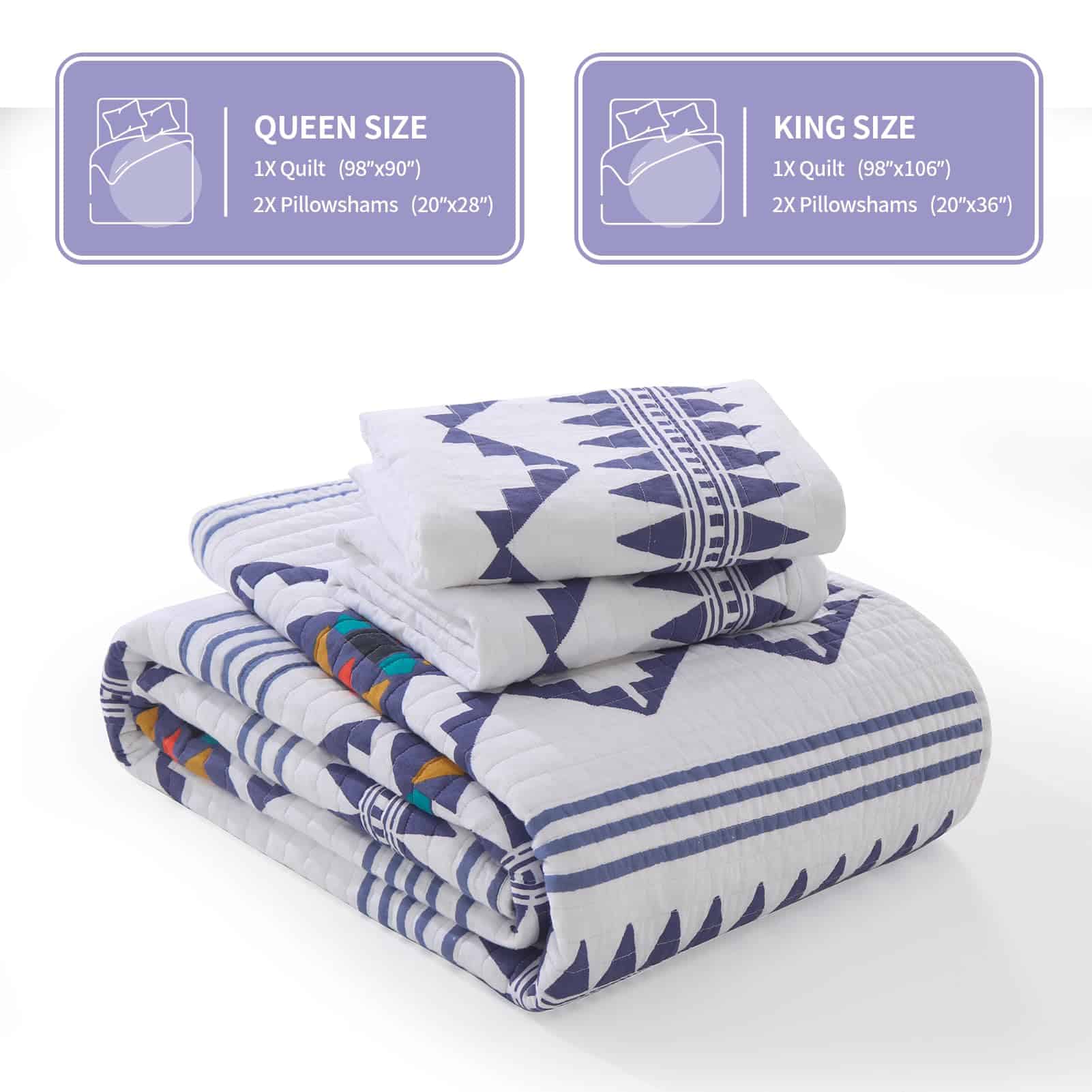 Colcha Boho KALOOLA Tamaño Queen - 100% Algodón Ligero con - Imagen 6