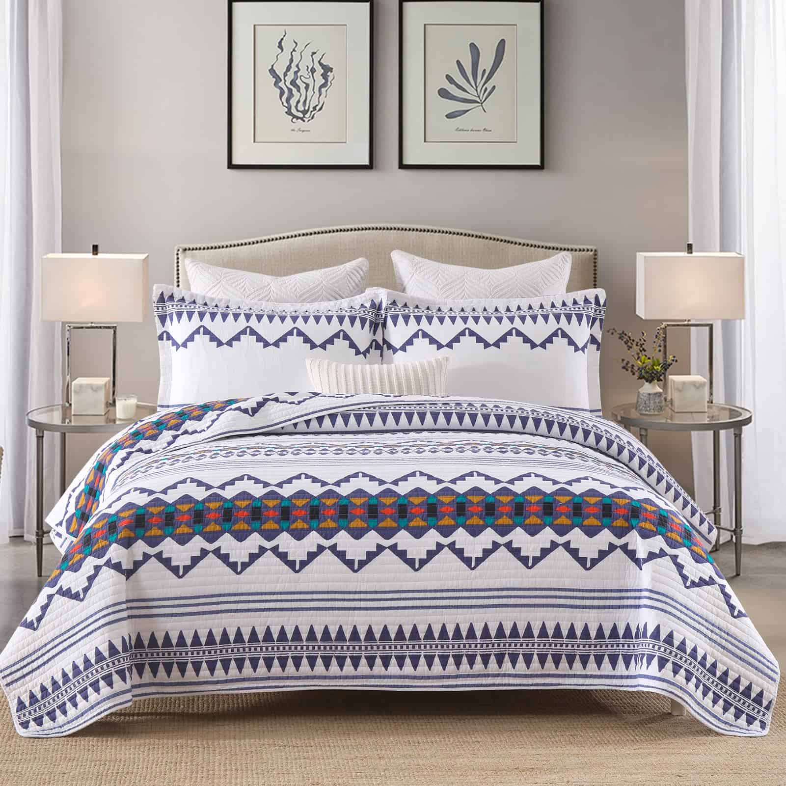 Colcha Boho KALOOLA Tamaño Queen - 100% Algodón Ligero con - Imagen 3