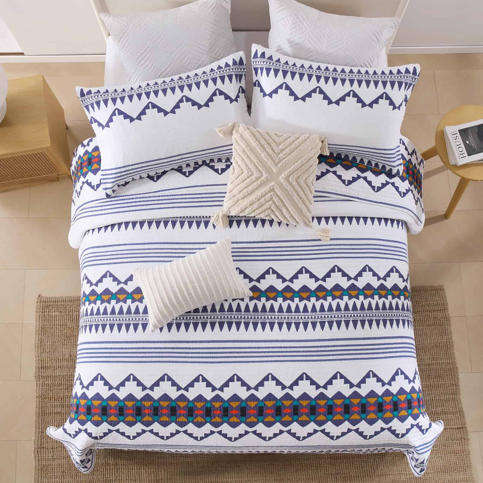 Colcha Boho KALOOLA Tamaño Queen - 100% Algodón Ligero con - Imagen 4