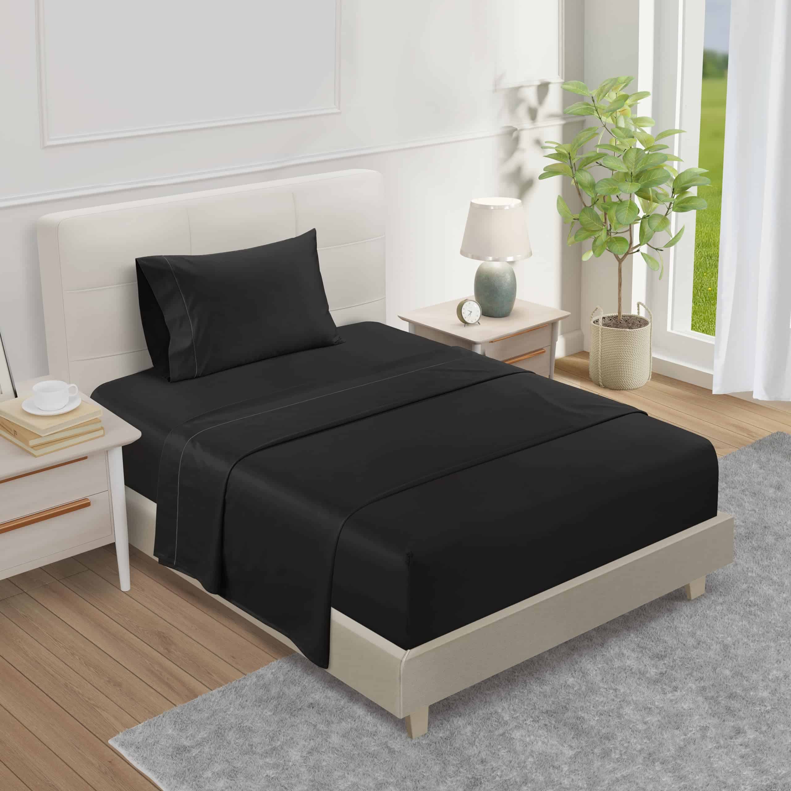 Juego de Sábanas de Algodón Egipcio, Tejido de Sábana Satén