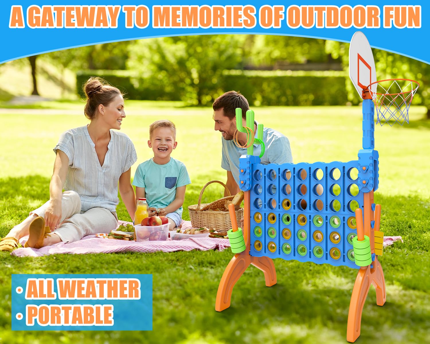 Juego 4-en-Linea Gigante Ayeboovi 4-in-A-Row con Juegos de - Imagen 7