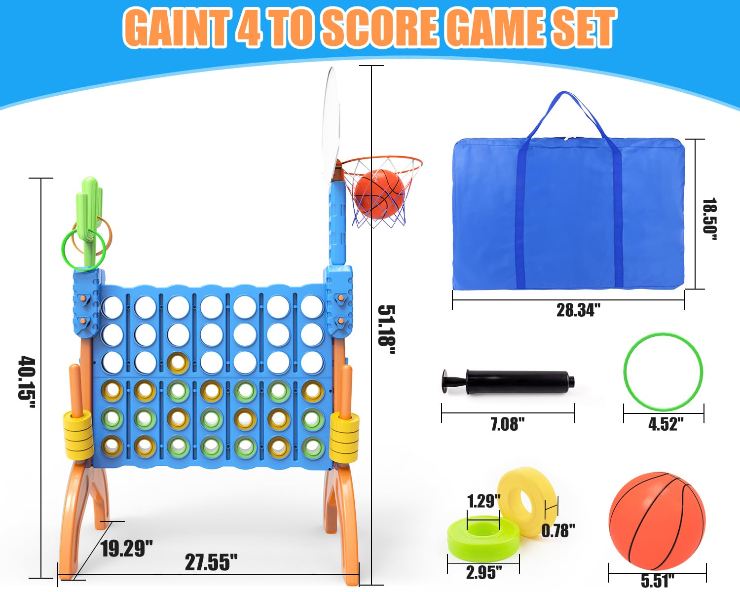 Juego 4-en-Linea Gigante Ayeboovi 4-in-A-Row con Juegos de - Imagen 5