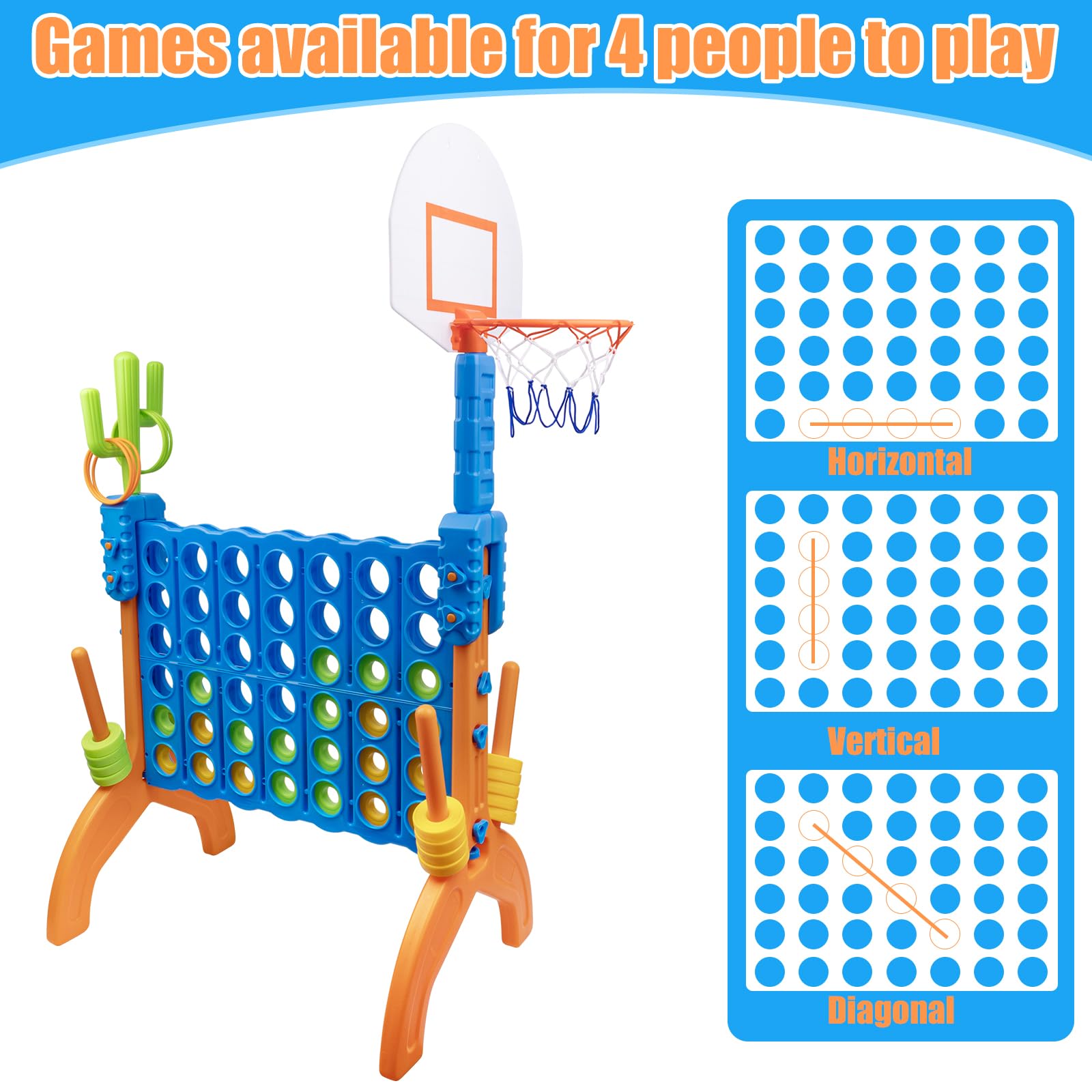 Juego 4-en-Linea Gigante Ayeboovi 4-in-A-Row con Juegos de - Imagen 9