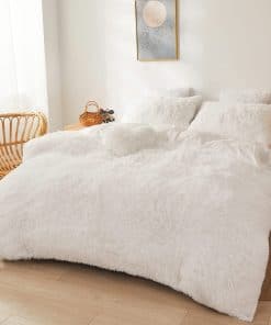 Edredón Blanco Esponjoso Tamaño Queen con Relleno, Suave