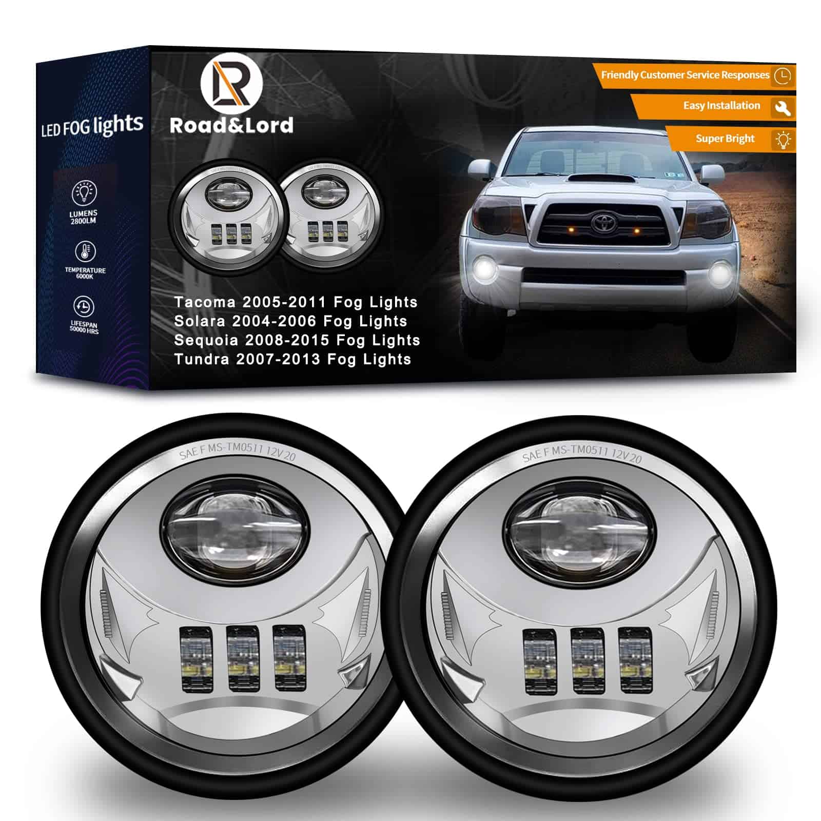 Luces de niebla LED RoadandLord para Tacoma 2005-2011 /