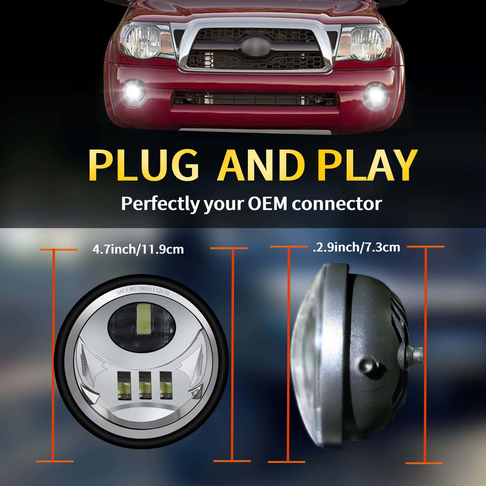 Luces de niebla LED RoadandLord para Tacoma 2005-2011 / - Imagen 6