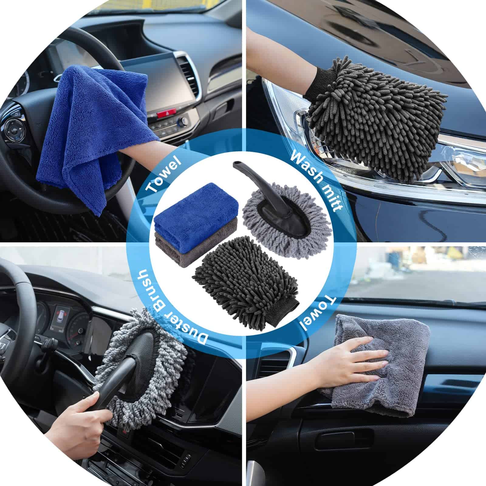 Kit de Limpieza de Coche AUTODECO 41Pzs Interior Detalle - Imagen 7