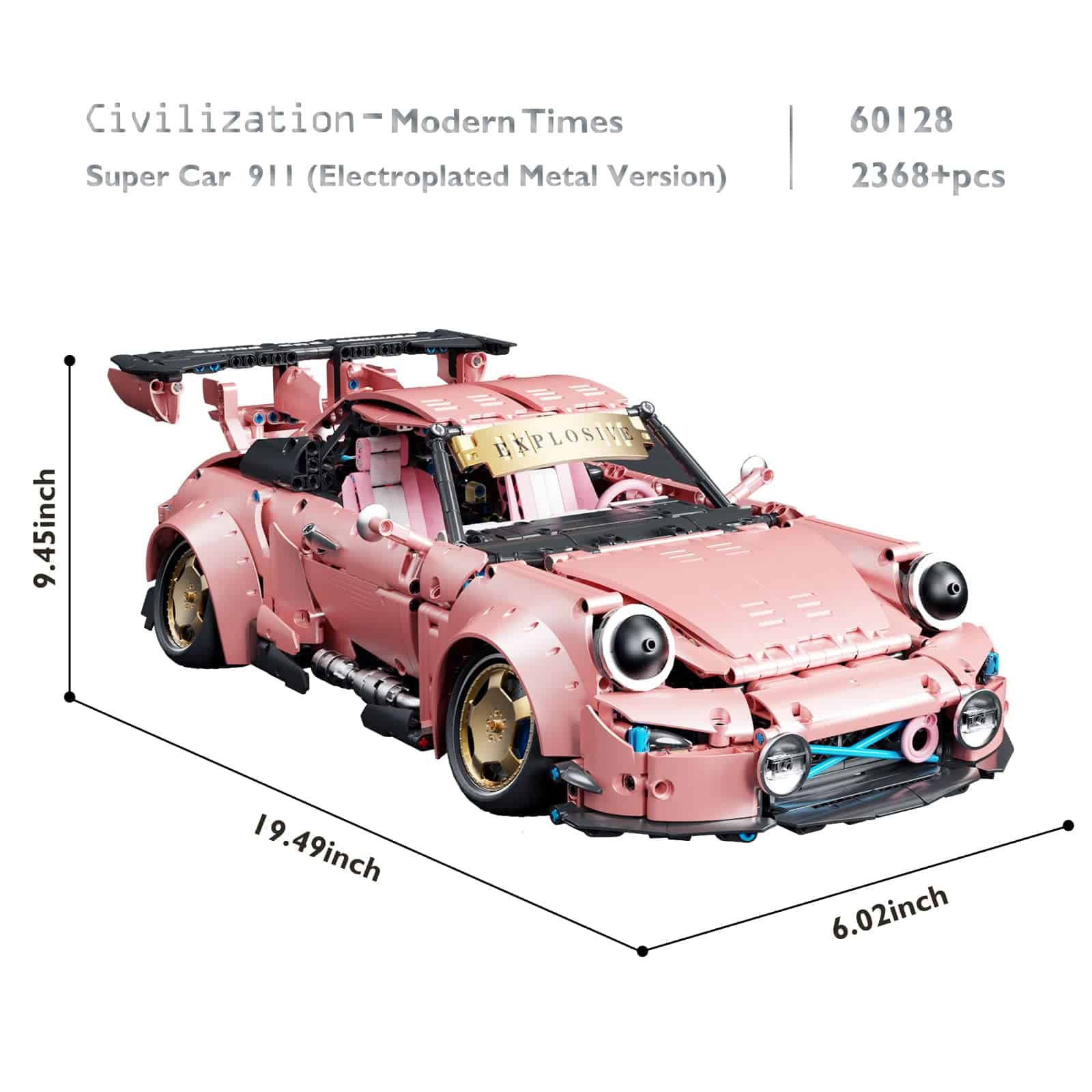 JMBricklayer Set de Construcción de Auto Deportivo PR 911 - Imagen 7