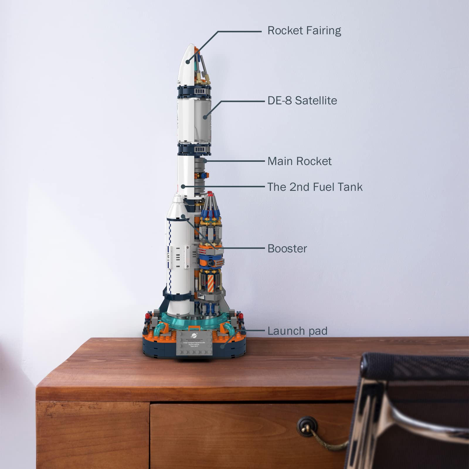 JMBricklayer Set de Construcción de Cohete Espacial para - Imagen 4