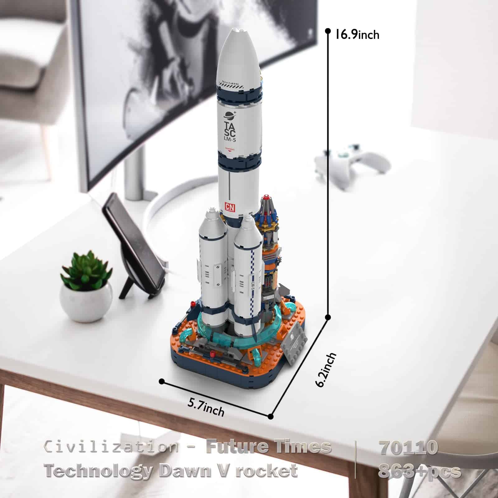 JMBricklayer Set de Construcción de Cohete Espacial para - Imagen 5