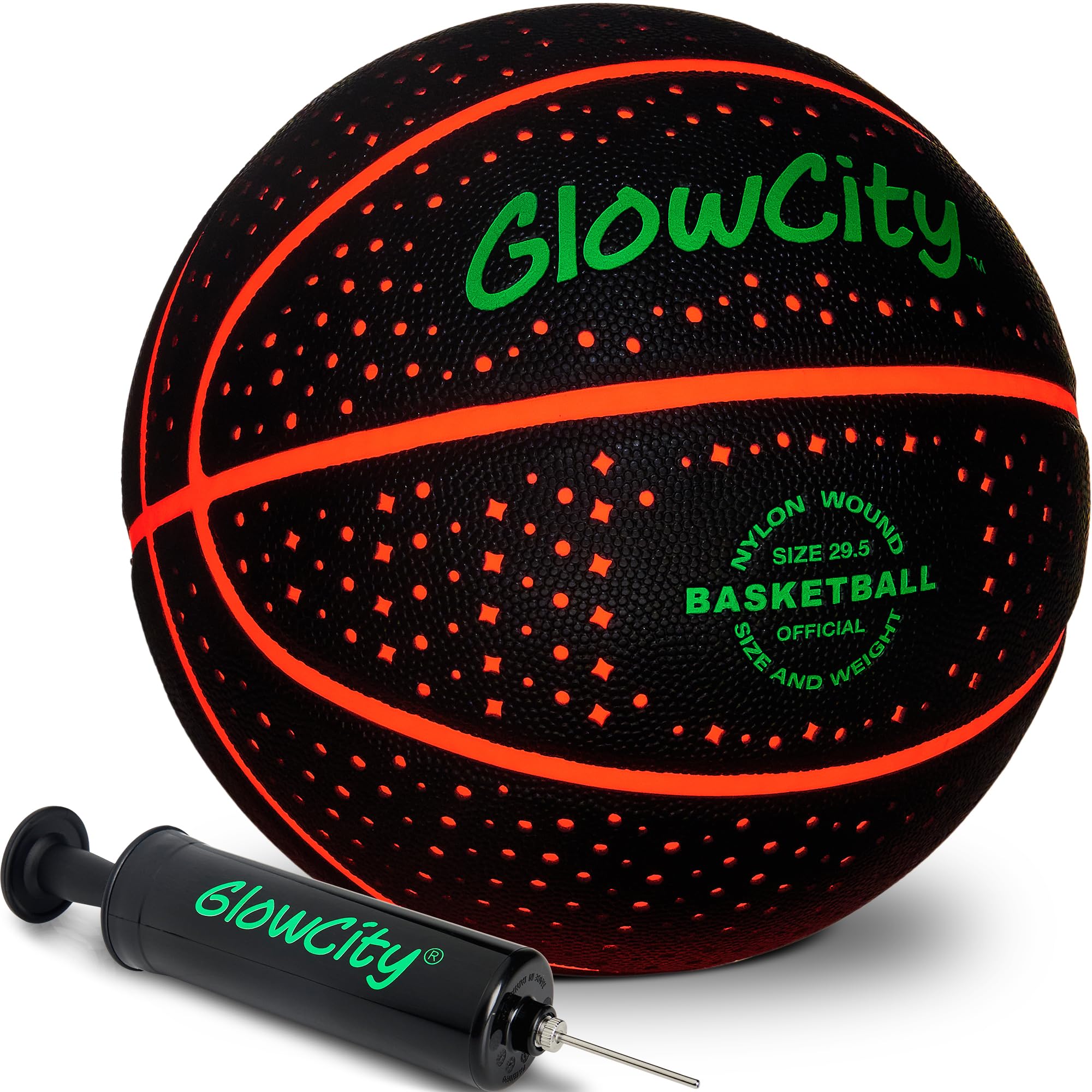 Balón de básquetbol GlowCity Glow in The Dark para niños y