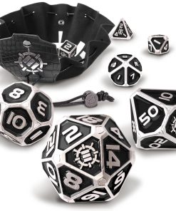 ENHANCE DND Set de Dados de Metal - 7 dados poliédricos con