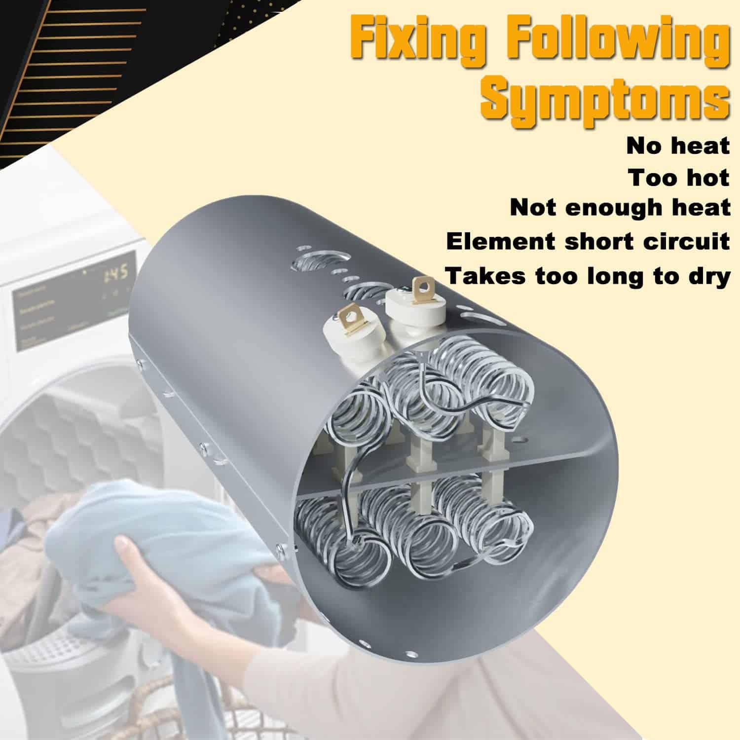 Conjunto de Elemento Calefactor Para Secadora 137114000 Con - Imagen 5