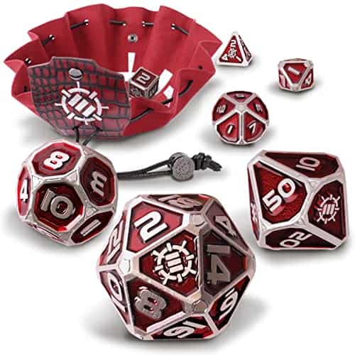 Set de dados metálicos ENHANCE DND - 7 dados poliédricos