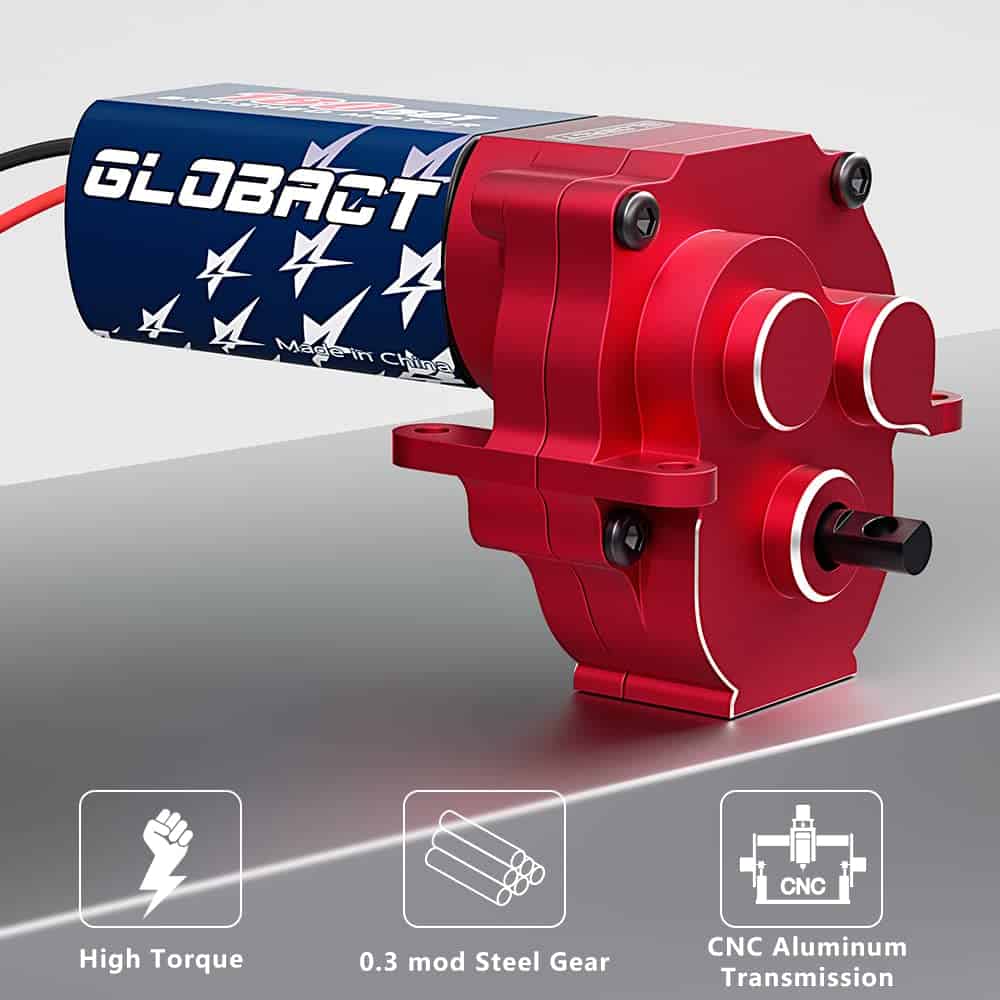 Motor Cepillado GLOBACT 180 50T con Caja de -Rojo - Imagen 4