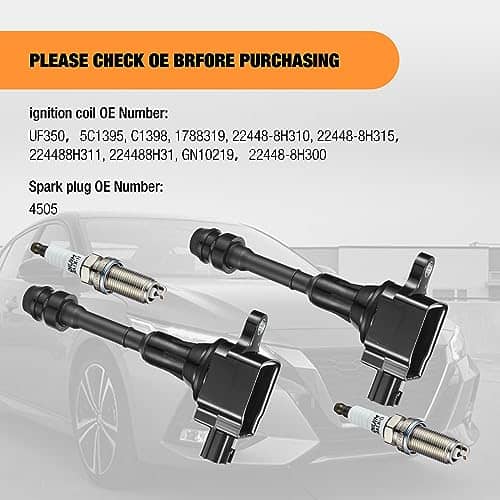 Conjunto de 4 Ignición Coil Pack UF350 y Bujías de Iridio - Imagen 4