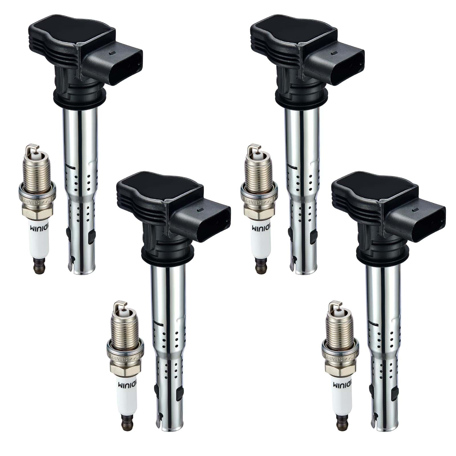 Paquete de Bobina de Encendido BDFHYK y Bujías de Iridio