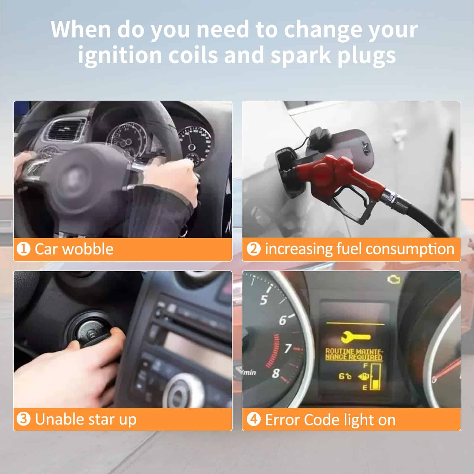 Paquete de Bobina de Encendido BDFHYK y Bujías de Iridio - Imagen 6