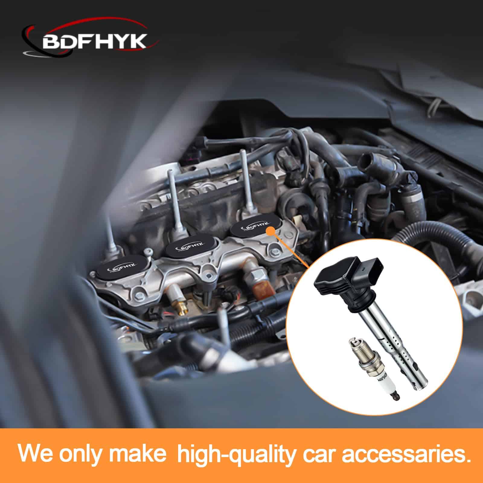 Paquete de Bobina de Encendido BDFHYK y Bujías de Iridio - Imagen 8