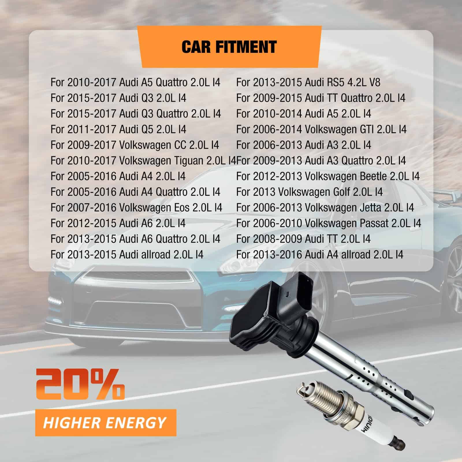 Paquete de Bobina de Encendido BDFHYK y Bujías de Iridio - Imagen 5