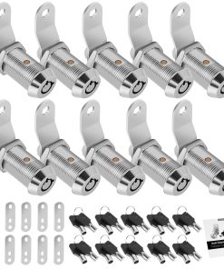 Paquete de 10 cerraduras de gabinete Cylinnda con llaves,