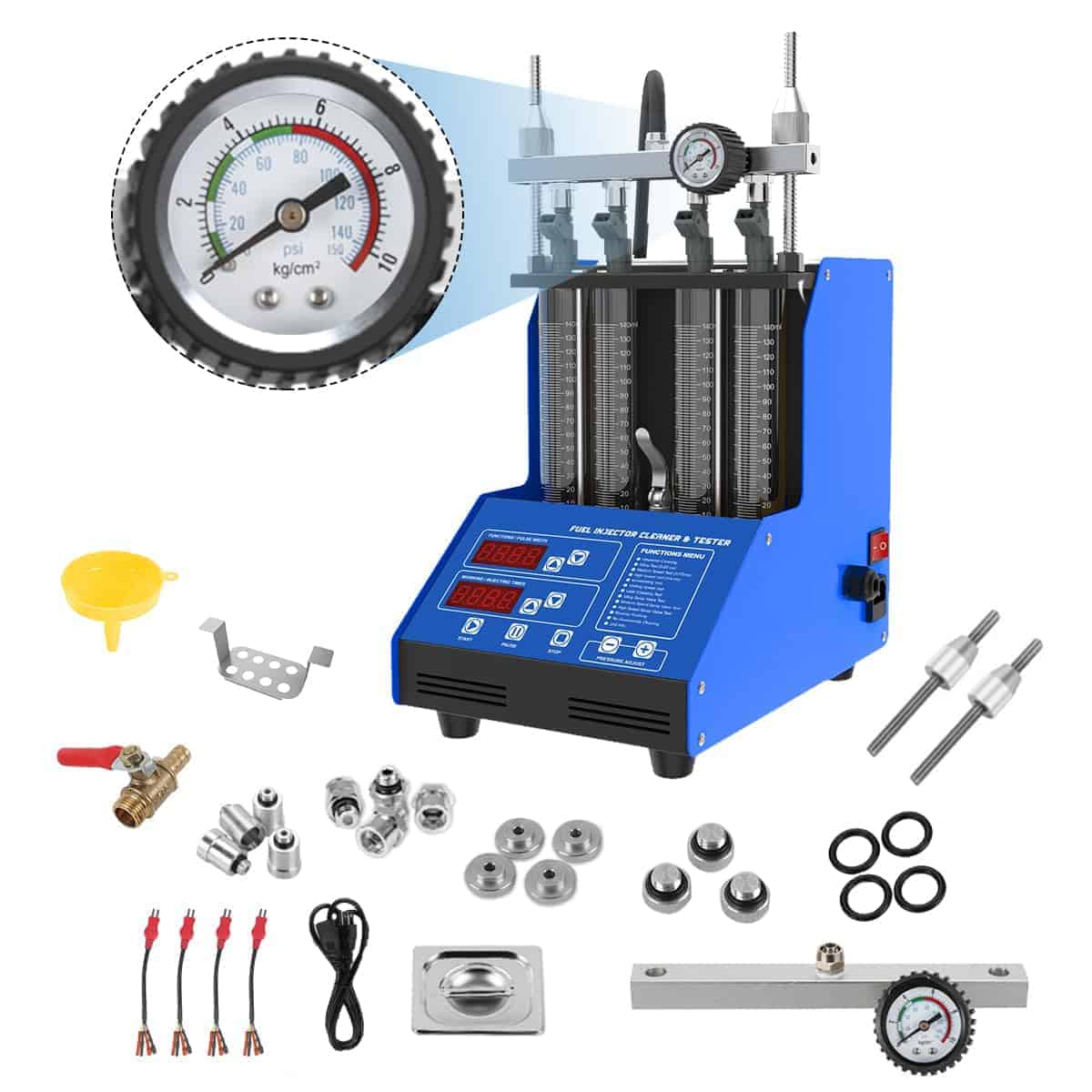 Máquina Limpiadora de Inyectores de Combustible 4-Cilindros