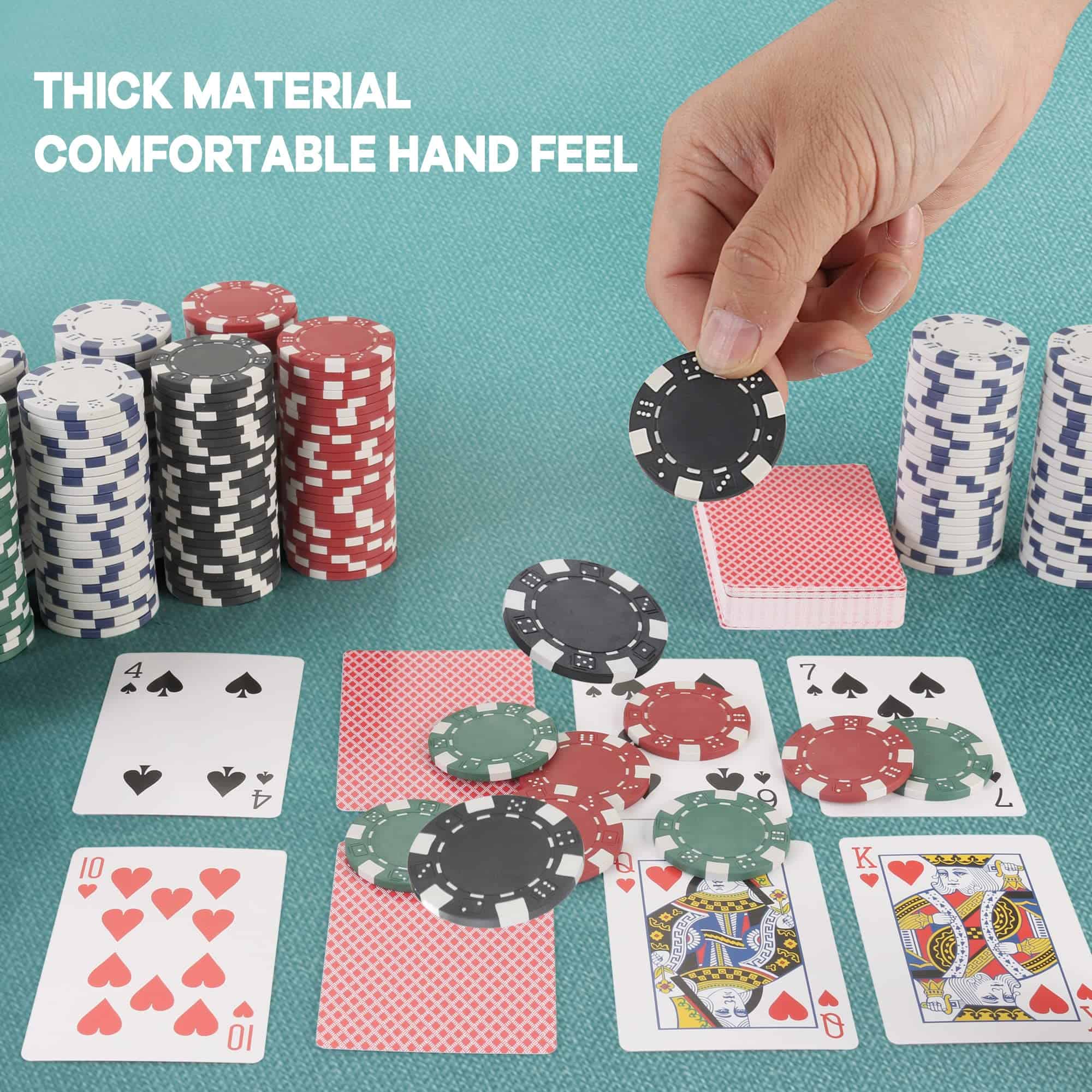 Set de Fichas de Póker LUOBAO, 500 Pcs para Texas Hold'em, - Imagen 8