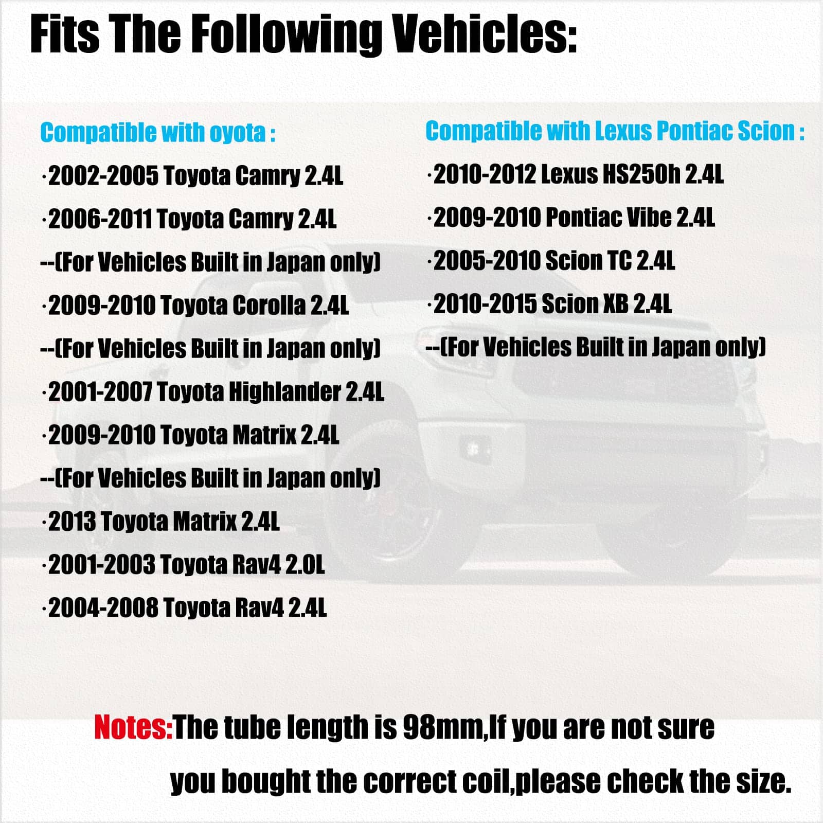 Juego de 4 Bobinas de Encendido UF333 9091902244 y Bujías - Imagen 3