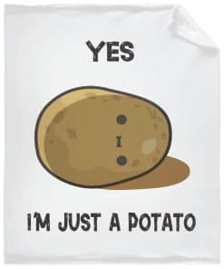 Manta de Franela Suave y Cómoda Cute Potato, Lujosa y