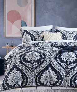 PERHOM Funda de Edredón Azul Marino Queen - Juego de 3