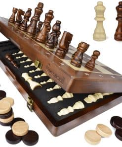 Juego de Ajedrez Magnético de 15 pulgadas - Tablero 2 en 1