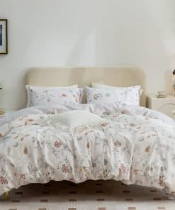 Juego de Funda nórdica King de Flores, Suave 100% Algodón 3